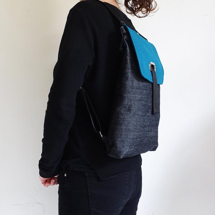Produktbild Only-Bags.Store Denim BackPack mit Reissverschluss und Sicherheitsfach, Reiserucksack