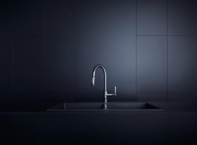Image du produit hansgrohe Mitigeur monocommande pour évier AXOR MONTREUX DN 15, avec douchette extractible chromé
