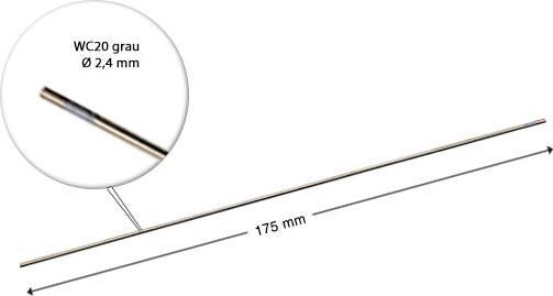 Produktbild Stahlwerk Wolframelektroden / Schweisselektroden WC20 grau 2,4 x 175 mm 10er Set