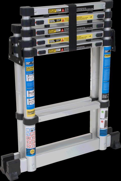 Produktbild CAS Teleskopleiter alu 4+2 (Stehleiter, 17 cm)