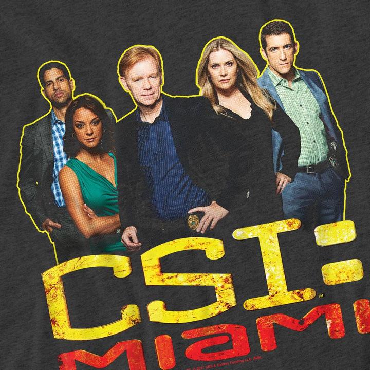 Actual product image CSI: Miami Unisex Adult Cast T-Shirt (L)