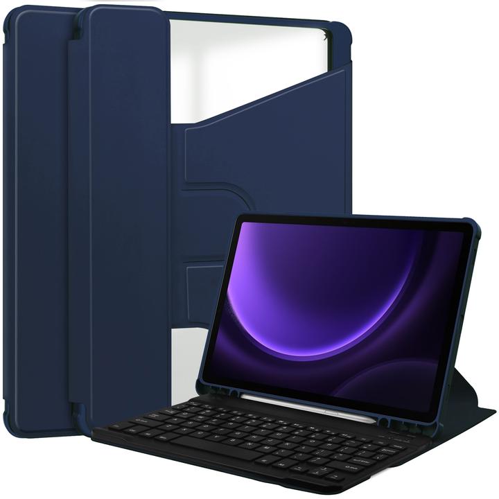 Produktbild Lobwerk 2in1 Set Bluetooth Tastatur in Schwarz + Hülle für Samsung Galaxy Tab S9 FE 2023 X510/SM-X516/SM-X51 (X)
