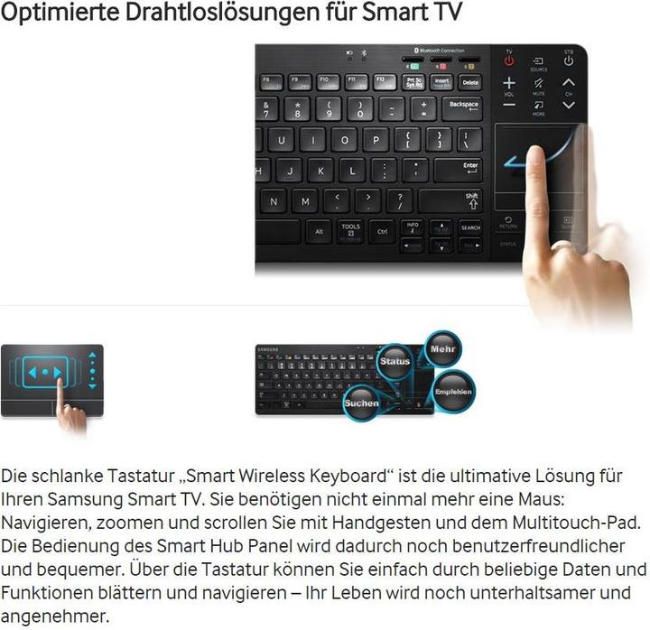 Actual product image Samsung VG-KBD2000, Smart Wireless Keyboard CH-Layout