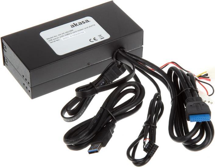 Image du produit Akasa AK-HC-05U3BK Lecteur de cartes interne à 6 ports USB 3.0 - noir (SATA, USB 2.0)