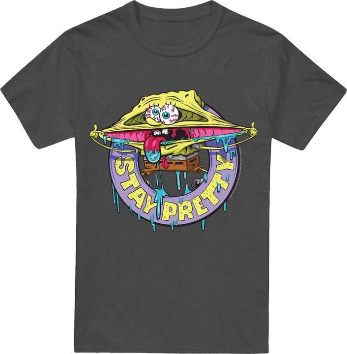 Actual product image Spongebob Squarepants Unisex Adult Stay Pretty T-Shirt (L)