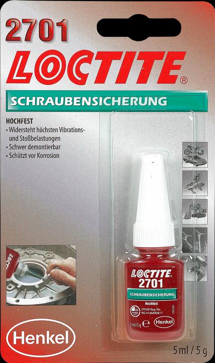 Actual product image Loctite Screw lock 2701 (5 g, 5 ml)