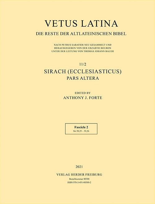 Etichetta energetica Sirach (Ecclesiasticus) - Pars altera (Tedesco, Anthony J. Forte, 2021)