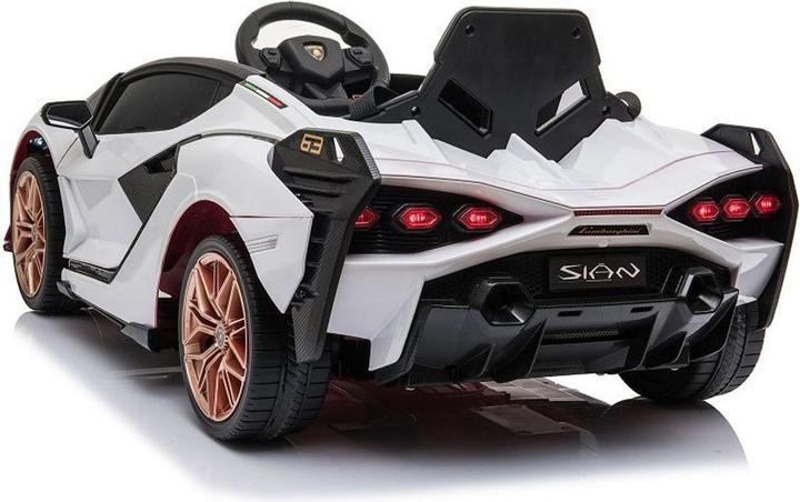 Actual product image Es-toys Elektro Kinderauto „Lamborghini Sian“ – lizenziert – 12V Akku, 2 Motoren -MP3, Ledersitz + (12 V)