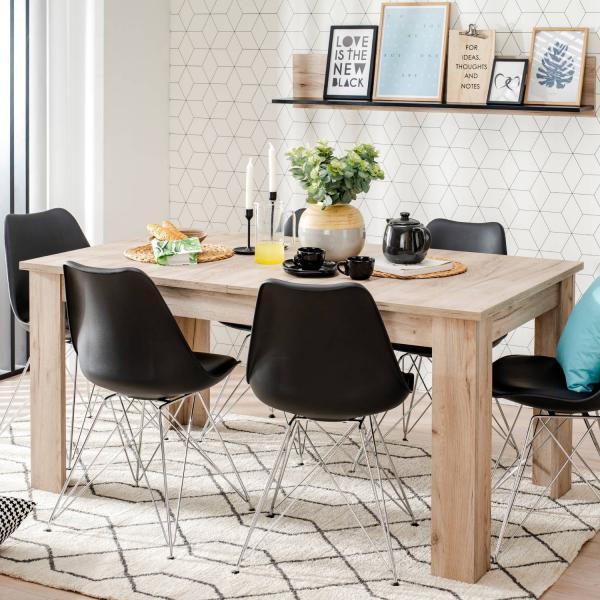 Image du produit Homestyle4u Ausziehbarer Esstisch (160.5 x 90.5 x 76.5 cm)