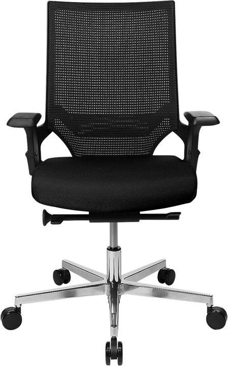 Actual product image Topstar Office chair T300, synchronous mechanism, with armrests, mesh back lumbar support, contoured seat