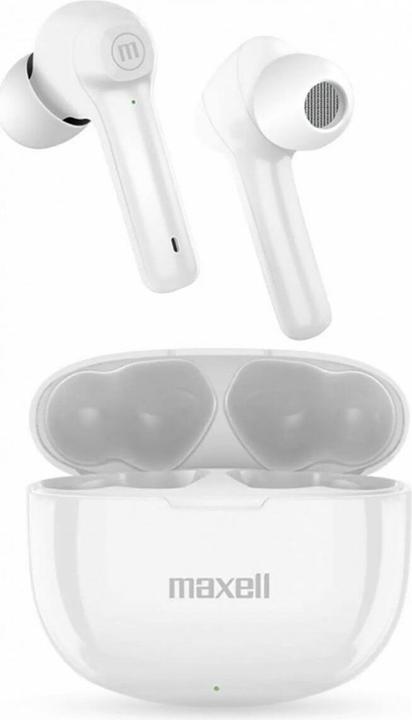 Produktbild Maxell Dynamic+ kabellose Kopfhörer mit Ladeschale Bluetooth weiss (4 h, Kabellos)