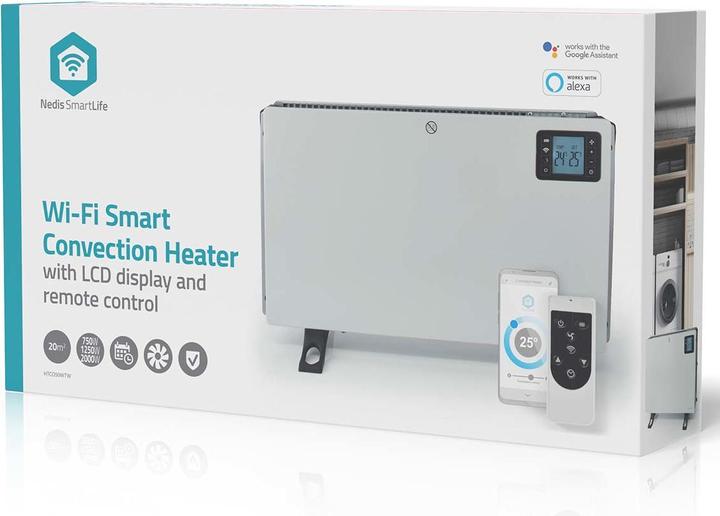 Produktbild Nedis SmartLife Convectorkachel - Wi-Fi - 2000 W - 3 Warmte Standen - LCD - 5 - 37 C - Instelbare thermost (2000 W)