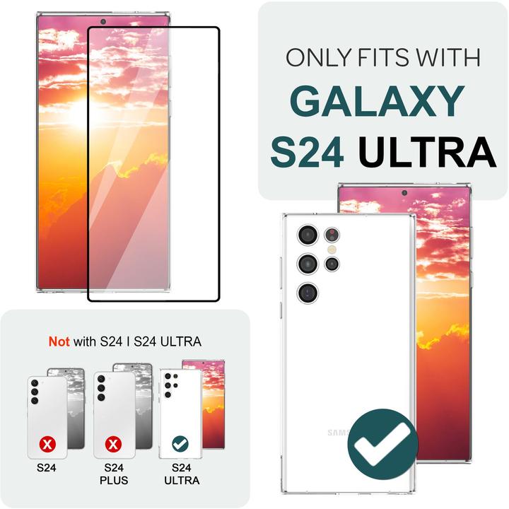 Produktbild Nalia 2x Schutzglas & 1x Applikator (2 Stück, Samsung Galaxy S24 Ultra)