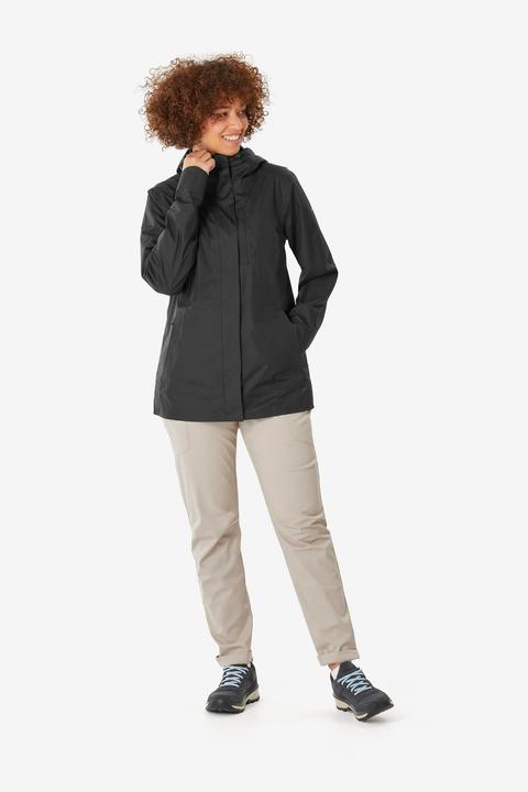 Produktbild Quechua Wanderjacke Damen wasserdicht - NH500 schwarz (XL)