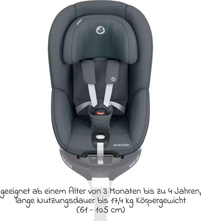 Immagine prodotto Maxi-Cosi Reboarder Reboarder-Kindersitz Pearl 360 drehbar ab (Reboarder, ECE R129/i-Size Standard)