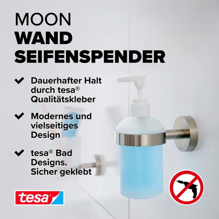 Produktbild tesa MOON Seifenspender inkl. Klebelösung ohne Bohren