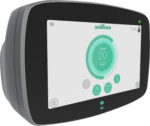 Actual product image Wallbox Commander 2 Electric Vehicle charger, 5 meter cable Type 2, 11kW, OCCP + RFID + DC Leakage, Black (Type 2, 11 kW, 16 A)
