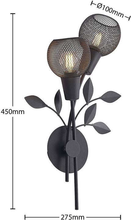 Produktbild Lindby Kanye Florentiner-Wandlampe, zweiflammig (E14)