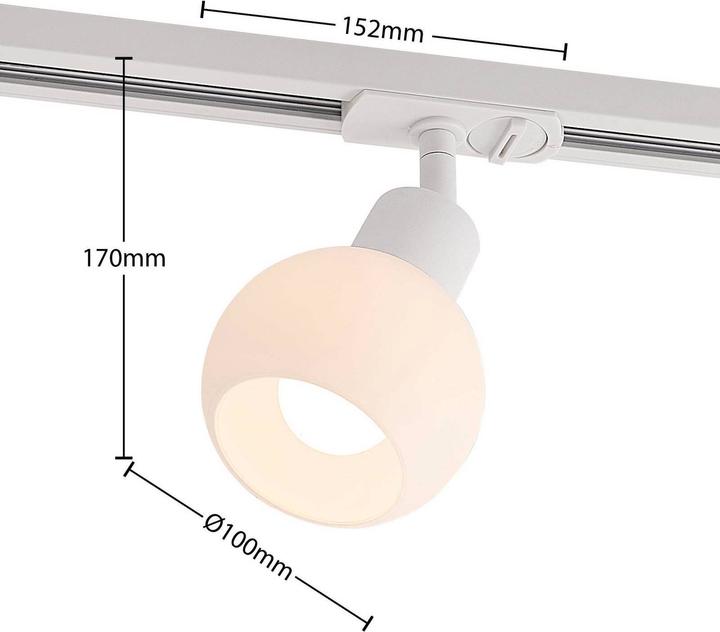 Actual product image Lindby Maart LED spot 1 phase track, white (470 lm, E14)
