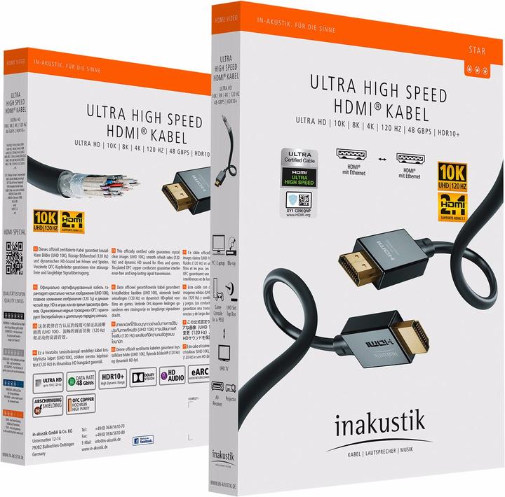 Produktbild Inakustik HDMI – HDMI (2 m, HDMI)