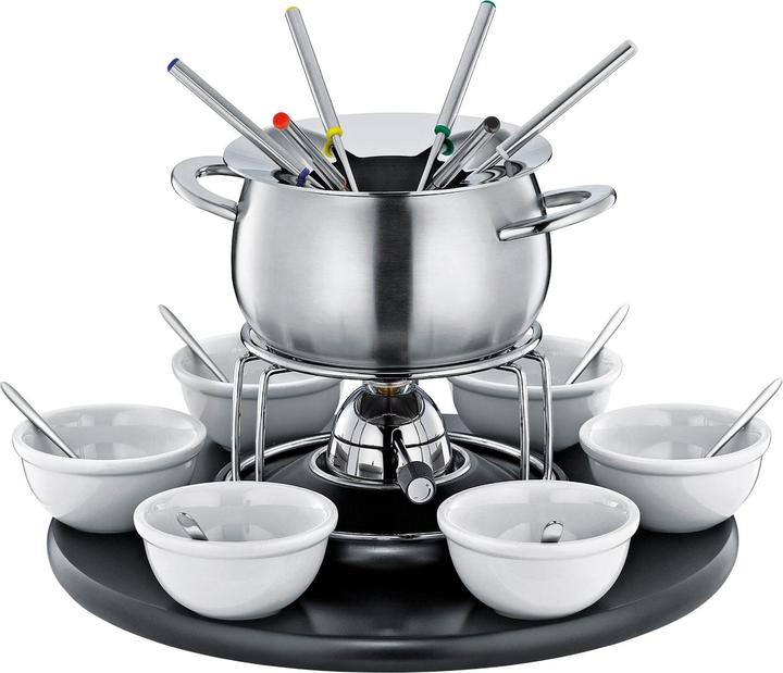 Spring Fondue-Garnitur schwarz, 22-teilig Carousel (Käsefondue)