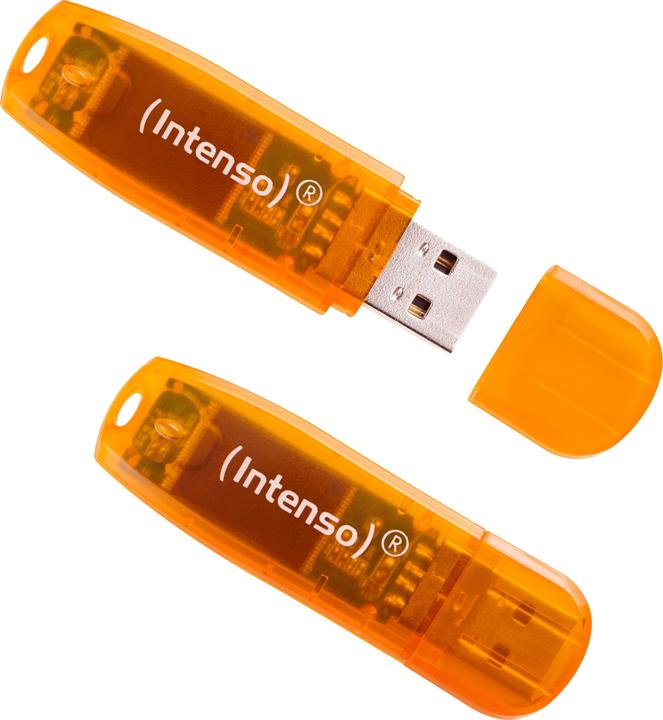 Immagine prodotto Intenso Rainbow 2 x 64GB USB2 Arancione (64 GB, USB-A)
