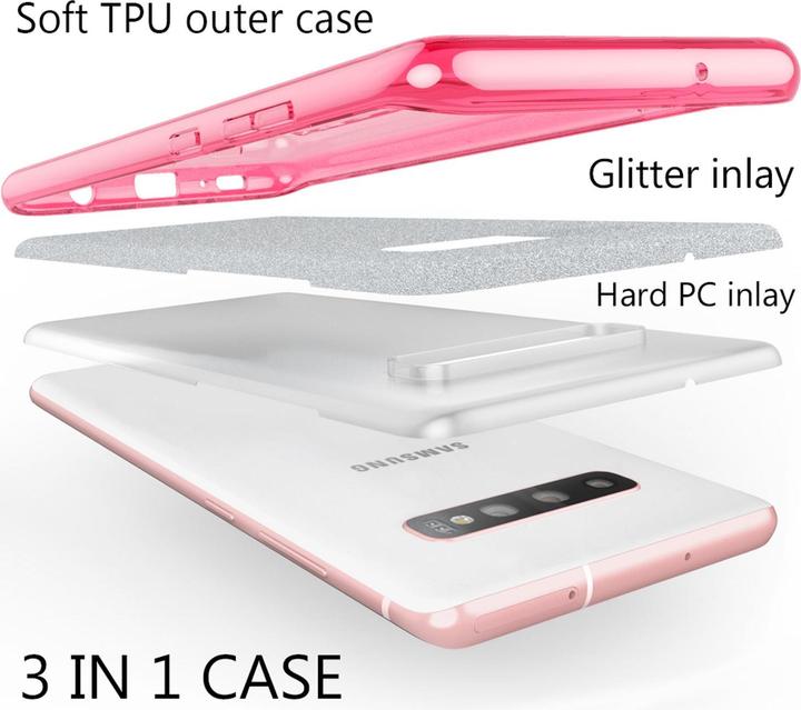 Actual product image Nalia Glitter cover (Samsung Galaxy S10+)