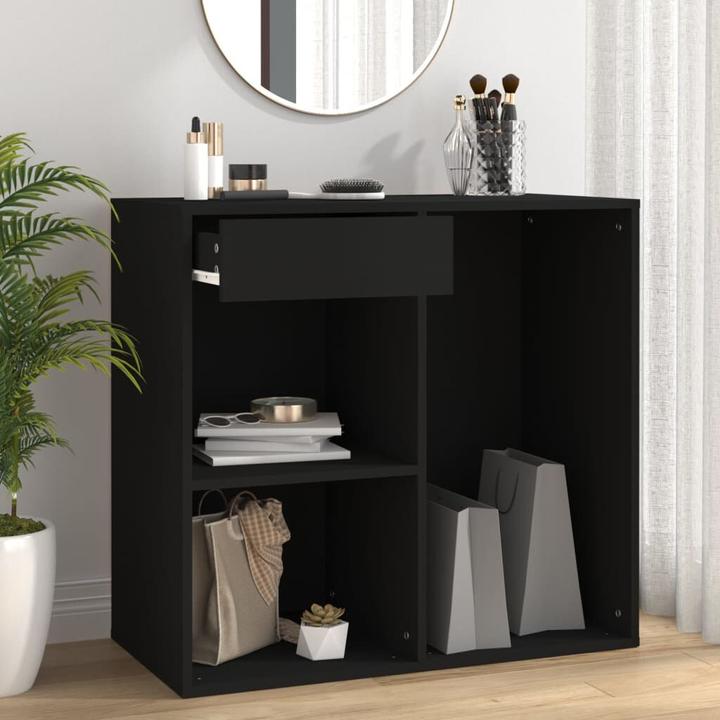 Produktbild VidaXL Kosmetikschrank Schwarz 80x40x75 cm Holzwerkstoff (80 x 40 x 75 cm)