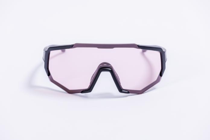 Actual product image Coast Optics Nita sports glasses black with pink crystal and clear lens (Black, Lucid, Pink Crystal)