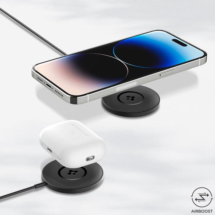 Actual product image Spigen Pf2101 Arcfield Magnetic Magsafe Wireless Charger Black (9 W)