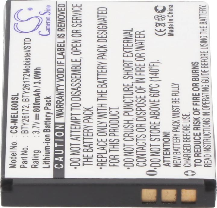 Produktbild XCell Akku passend für den Emporia EL600 Akkutyp BTY26172 Mobistel Elson EL600, 52x34x4,5mm