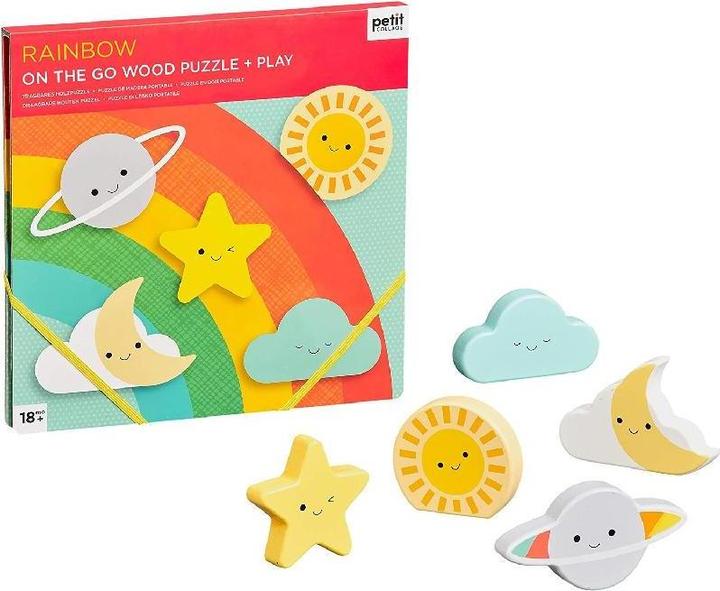 Produktbild Abrams & Chronicle 79163 - Rainbow Chunky - Holzpuzzel, 5 Teile ab 18 Monaten (5 Teile)