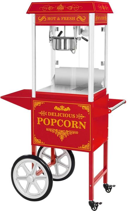 Actual product image Royal Catering Popcorn Machine with Cart - retro design - red