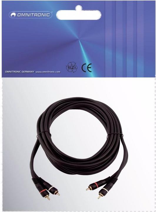 Actual product image Omnitronic Cinch cable 2x2 5m (5 m, Cinch)