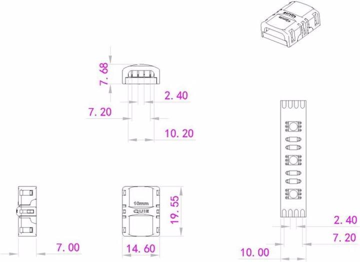 Immagine prodotto Eurolite Connettore di striscia LED 4Pin 10mm (4 cm)