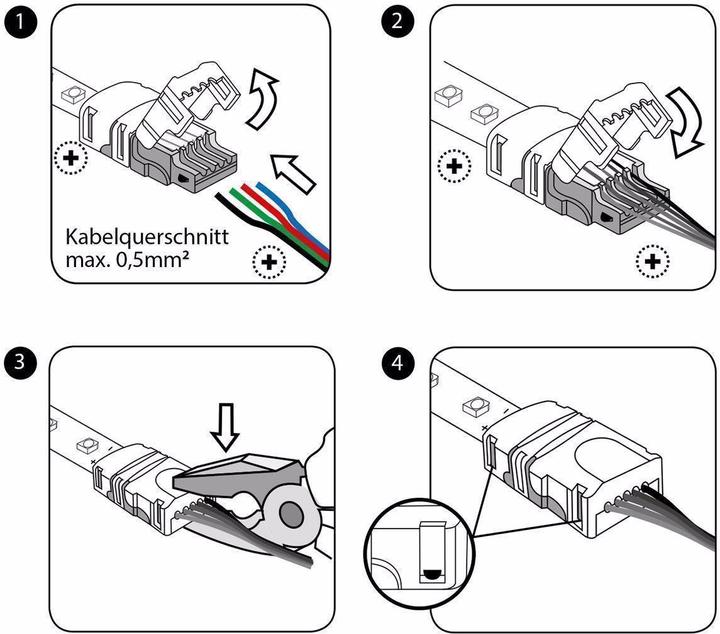 Actual product image Eurolite LED Strip flexible connector 2pin 8mm (2000 cm)