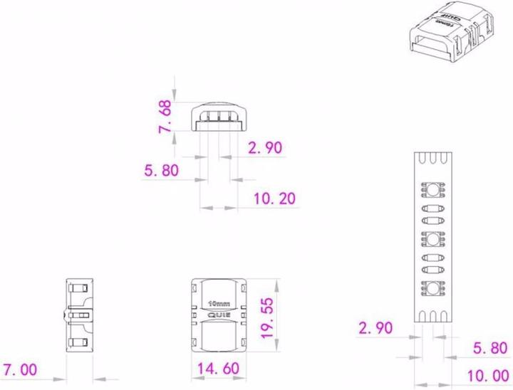 Actual product image Eurolite LED Strip Connector 3Pin 10mm (505.30 cm)