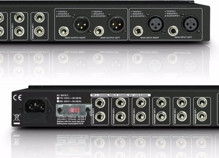 Actual product image LD Systems HPA 6 19" headphone amplifier