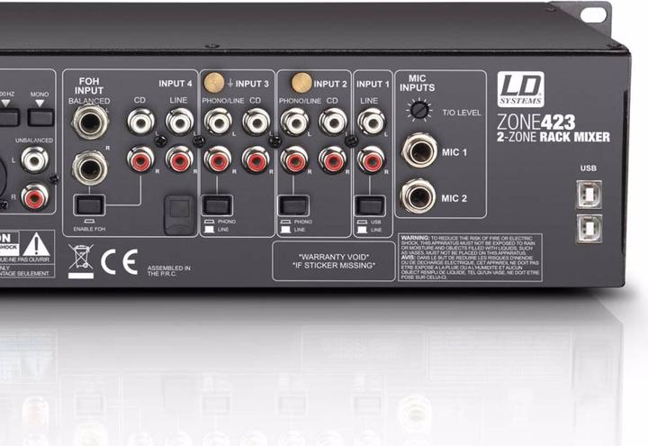 Produktbild LD Systems ZONE 423 19" 2-Zonen (Studio- und Livemixer)