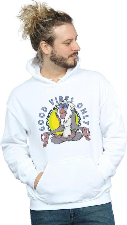 Actual product image Disney Mens The Lion King Rafiki Good Vibes Only Hoodie (XXL)