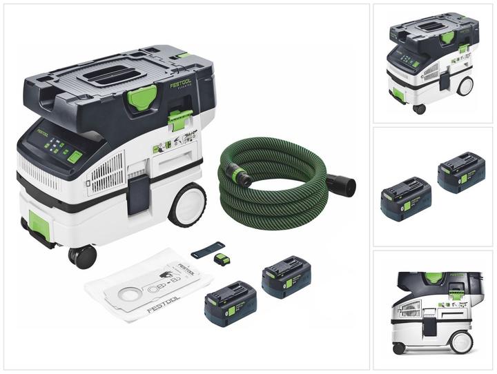 Actual product image Festool CTLC MINI I-Basic Akku Absaugmobil 36 V ( 2x 18 V ) Staubkl. L + 2x Akku 5,0 Ah - ohne (Extraction system)