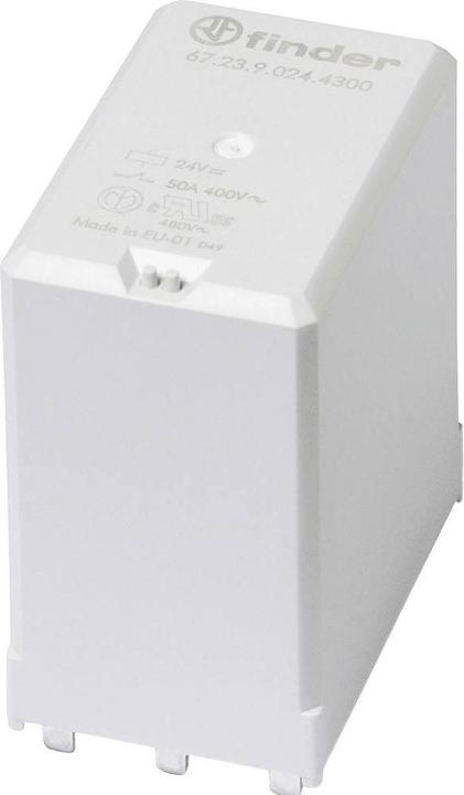 Immagine prodotto Finder 67.23.9.005.4300 Relè di stampa 5 V/DC 50 A 3 contatti NA 1 pz.