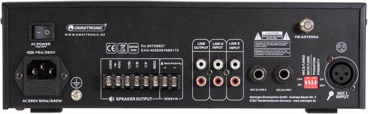 Image du produit Omnitronic CPE-120P ELA Amplificateur ELA 120 W 4 canaux 1 zone