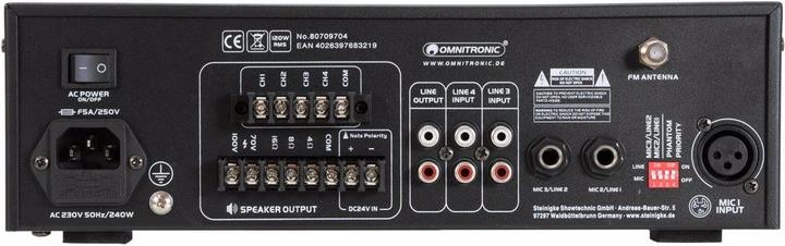 Produktbild Omnitronic CPZ-120P ELA ELA-Verstärker 120 W 4-Kanal 4-Zonen (Verstärker)