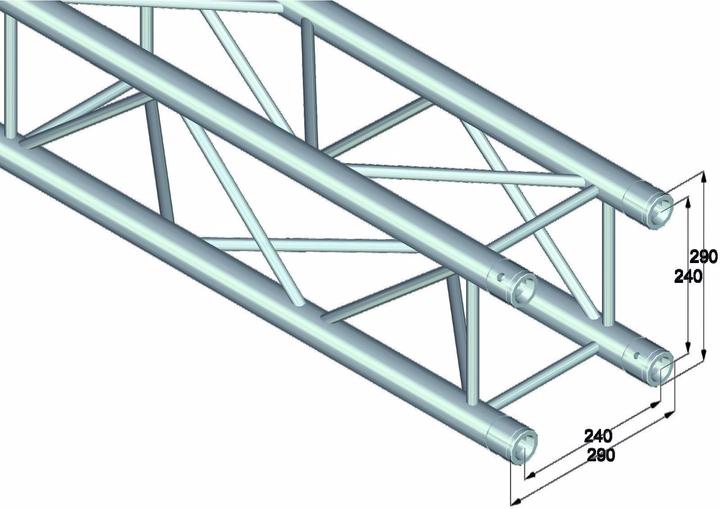 Produktbild Alutruss QUADLOCK QL-ET34-3000 4-Punkt-Traverse