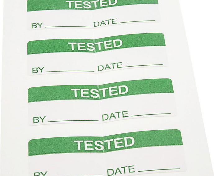 Actual product image Rs Pro Write-on tamperproof label 'TESTED'