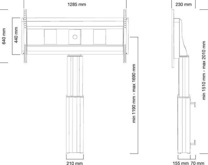 Image du produit Neomounts Plasma-M2500silver (100", 150 kg)
