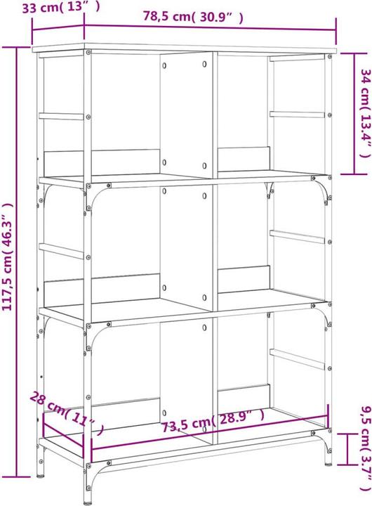Image du produit VidaXL Georgetta (78.5 x 33 x 117.5 cm)