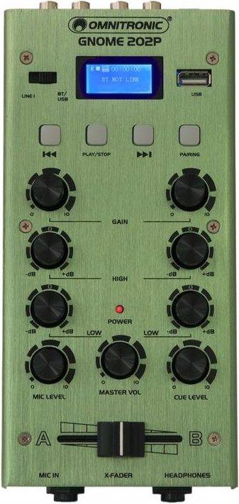 Actual product image Omnitronic GNOME-202P mini mixer green (Studio- and Livemixer)