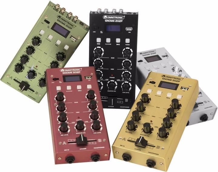 Actual product image Omnitronic GNOME-202P mini mixer red (Studio- and Livemixer)